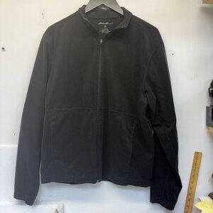Eddie Bauer light Zip up  Jacket SZ m Black
